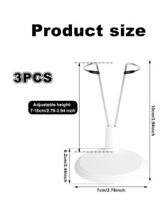 Soporte para muñecas ajustable Lyreh - 3 piezas, blanco 2