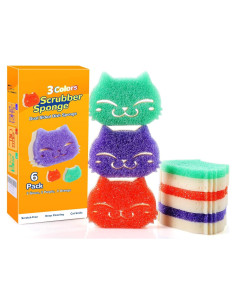 Esponjas de Fregar Eyliden - Paquete de 6, Doble Cara, No Rayante