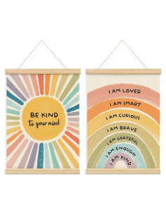 Conjunto de 2 Decoraciones de Pared Wheatwin 30x40 cm