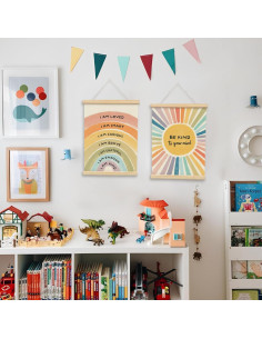 Conjunto de 2 Decoraciones de Pared Wheatwin 30x40 cm 2