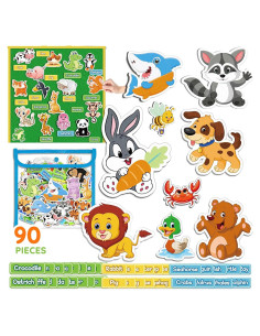 Conjunto de Animales de Fieltro ALSLEA 90 Piezas Educativas