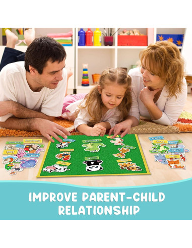 Conjunto de Animales de Fieltro ALSLEA 90 Piezas Educativas