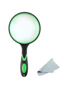 Lupa de Mano Rongon 10X con Lente de Vidrio 100mm Verde