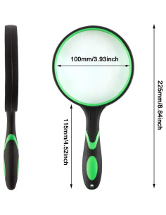 Lupa de Mano Rongon 10X con Lente de Vidrio 100mm Verde 2