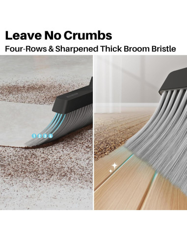 Escoba y Recogedor JOYMOOP Negro 60" (152.4 cm) Cerdas Nylon