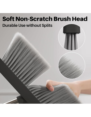 Escoba y Recogedor JOYMOOP Negro 60" (152.4 cm) Cerdas Nylon