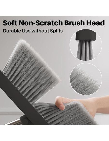 Escoba y Recogedor JOYMOOP Negro 60" (152.4 cm) Cerdas Nylon