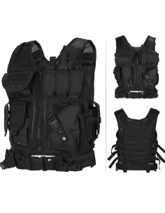 Chaleco Táctico Lixada Ajustable Transpirable para Adultos 2