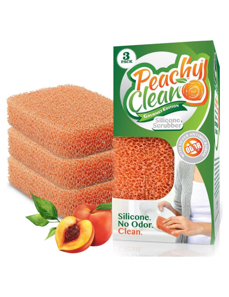 Esponjas de Cocina de Silicona Peachy Clean Aroma Durazno