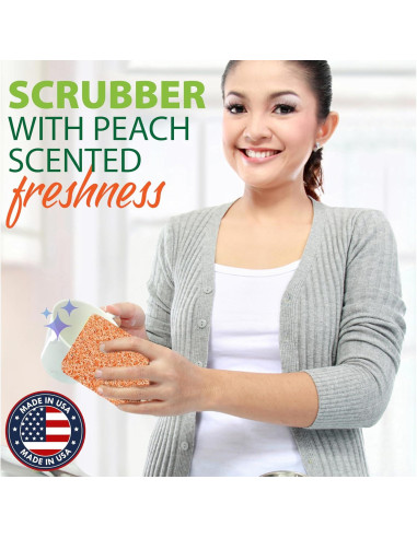 Esponjas de Cocina de Silicona Peachy Clean Aroma Durazno
