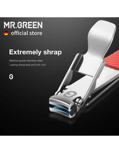 Cortauñas Plegable MR.GREEN Rojo Compacto Portátil