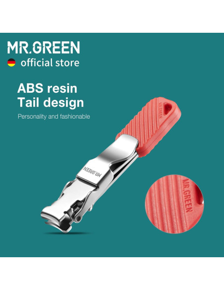 Cortauñas Plegable MR.GREEN Rojo Compacto Portátil