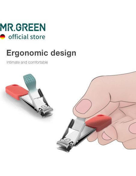 Cortauñas Plegable MR.GREEN Rojo Compacto Portátil