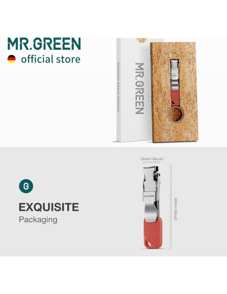 Cortauñas Plegable MR.GREEN Rojo Compacto Portátil