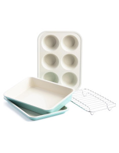 Juego de Utensilios de Horno GreenLife 4 Piezas Cerámica Antiadherente