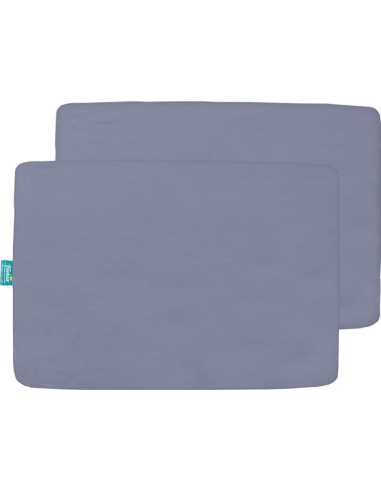 Juego de Sábanas Biloban para Pack and Play, 4 Piezas, Gris