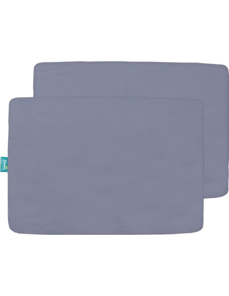 Juego de Sábanas Biloban para Pack and Play, 4 Piezas, Gris