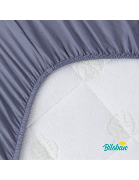 Juego de Sábanas Biloban para Pack and Play, 4 Piezas, Gris