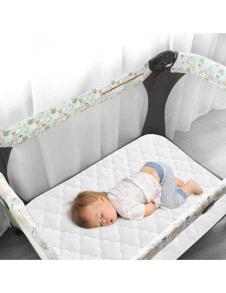 Juego de Sábanas Biloban para Pack and Play, 4 Piezas, Gris