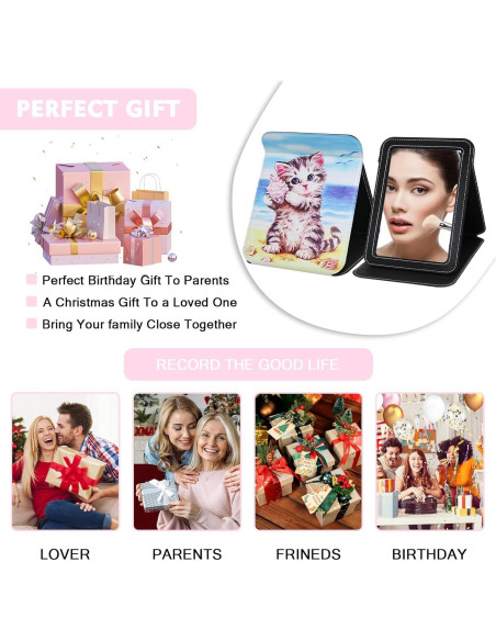 Espejo de Viaje Plegable GLINTZ 16.5x22.6 cm Ajustable