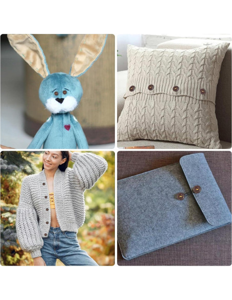 200 Botones de Madera de Coco 12.5mm Mozeat Lens Marrón