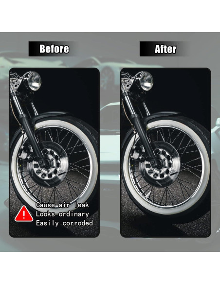 AIEX 4 Tapas de Válvula de Aluminio para Neumáticos Plata