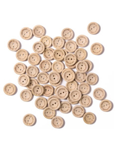100 Botones de Madera Hechos a Mano MASONEE 20mm Redondos
