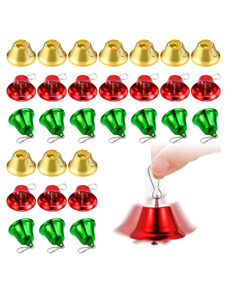 30 Campanas de Latón Pequeñas Gejoy para Manualidades 4.2 cm
