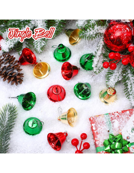 30 Campanas de Latón Pequeñas Gejoy para Manualidades 4.2 cm