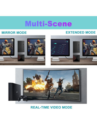 Cable HDMI VCOM 10m 4K 60Hz desmontable 2.0 alta velocidad