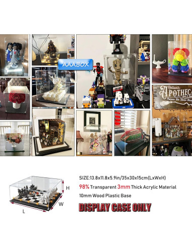 Caja de Exhibición Acrílica AAABOX 35x30x15cm para LEGO