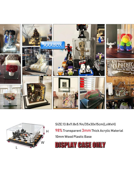 Caja de Exhibición Acrílica AAABOX 35x30x15cm para LEGO