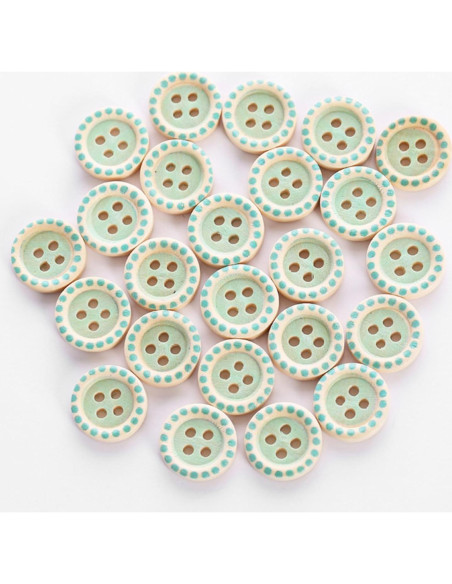 Botones de Madera Natural Tosnail 600 Piezas 15-25 mm