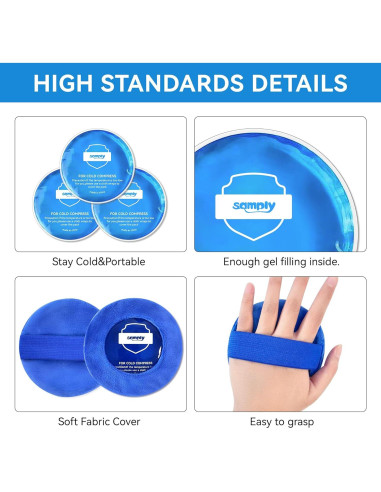 Paquetes de Gel Frío Reutilizables Samply - 4 Mini Paquetes