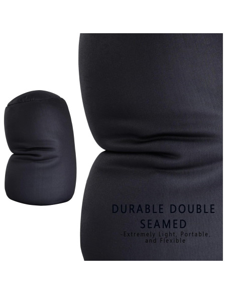 Almohada de Cuello Microperlas FABSKIY 30x18cm Suave Negra