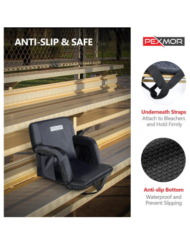 Silla de Estadio Calentada PEXMOR 2 Pcs 53 cm Reclinable