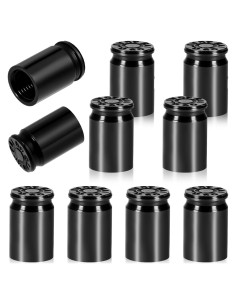 10 Tapones de Válvula de Aluminio JIYIN en Forma de Bala