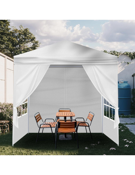 Carpa de Fiesta 1.98x1.98m Impermeable Genérico con Ventanas