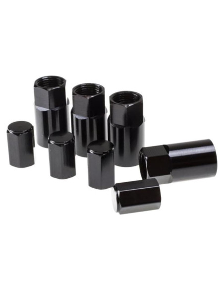 Cubierta de Válvula de Rueda KarParts360 | Juego de 4 | Aluminio Negro
