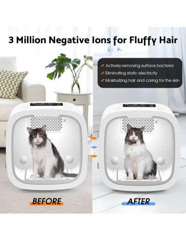 Caja de Secado Automático para Mascotas COBUY 52L Blanca