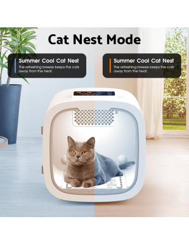 Caja de Secado Automático para Mascotas COBUY 52L Blanca