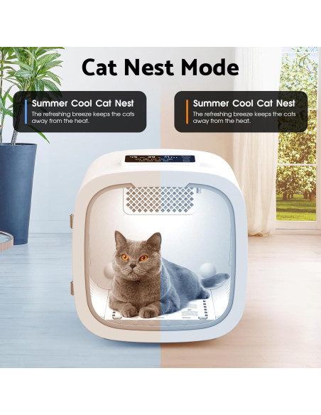 Caja de Secado Automático para Mascotas COBUY 52L Blanca