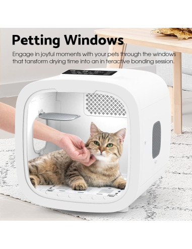 Caja de Secado Automático para Mascotas COBUY 52L Blanca