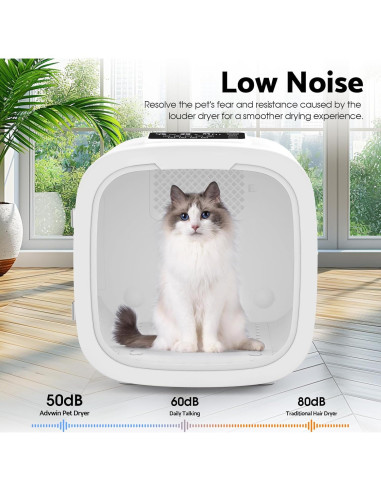 Caja de Secado Automático para Mascotas COBUY 52L Blanca