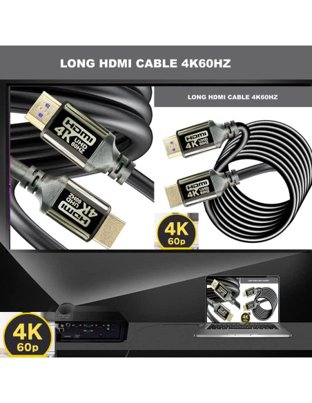 Cable HDMI 4K 15.24m Lianjie Alta Velocidad 18Gbps
