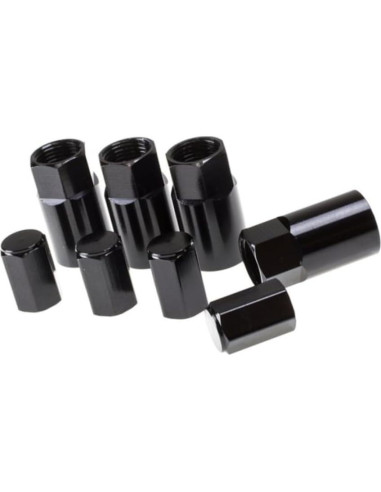Cubierta de Válvula de Rueda KarParts360 | Juego de 4 | Aluminio Negro