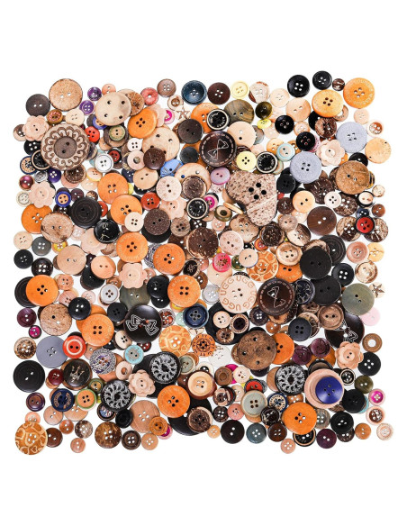 Botones de Madera Tosnail 1200 Piezas para Manualidades