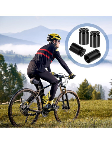 10 Tapones de Válvula de Aluminio JIYIN en Forma de Bala