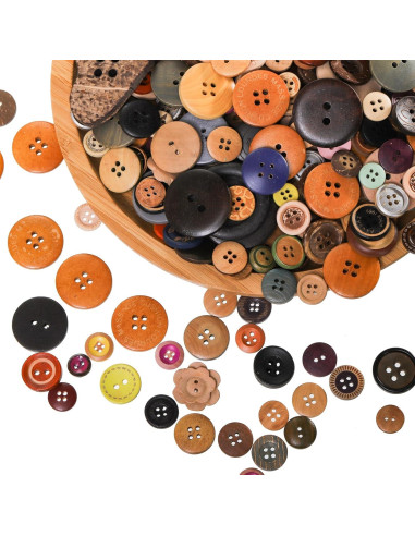 Botones de Madera Tosnail 1200 Piezas para Manualidades