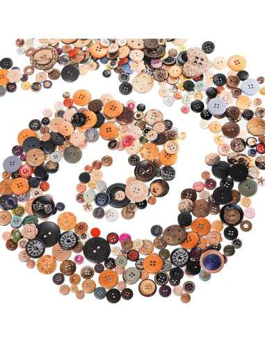 Botones de Madera Tosnail 1200 Piezas para Manualidades